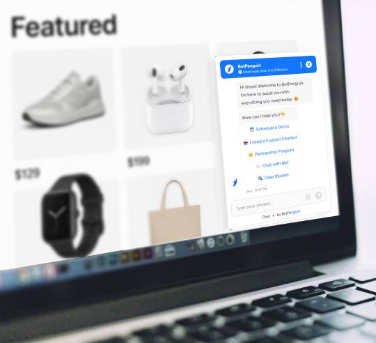 Chat interface on ecommerce site with product selection buttons.